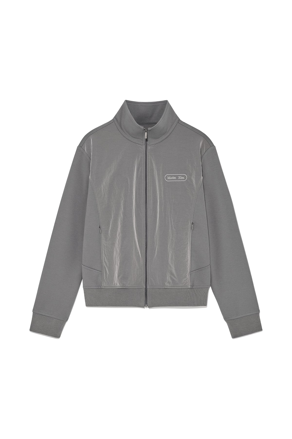 Matin Kim - High Neck Windbreaker Zip Up (Grey) product image 1 | TRAB K-Fashion Australia