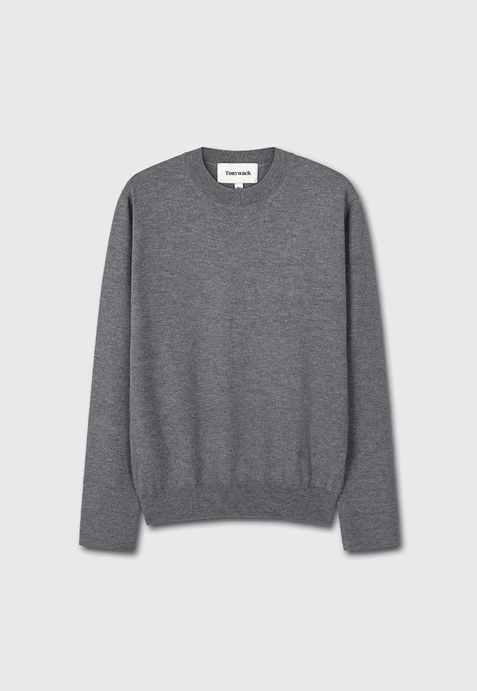 Tonywack - Super Fine Wool Cuffs Button Knit (Grey) product image 7 | TRAB K-Fashion Australia