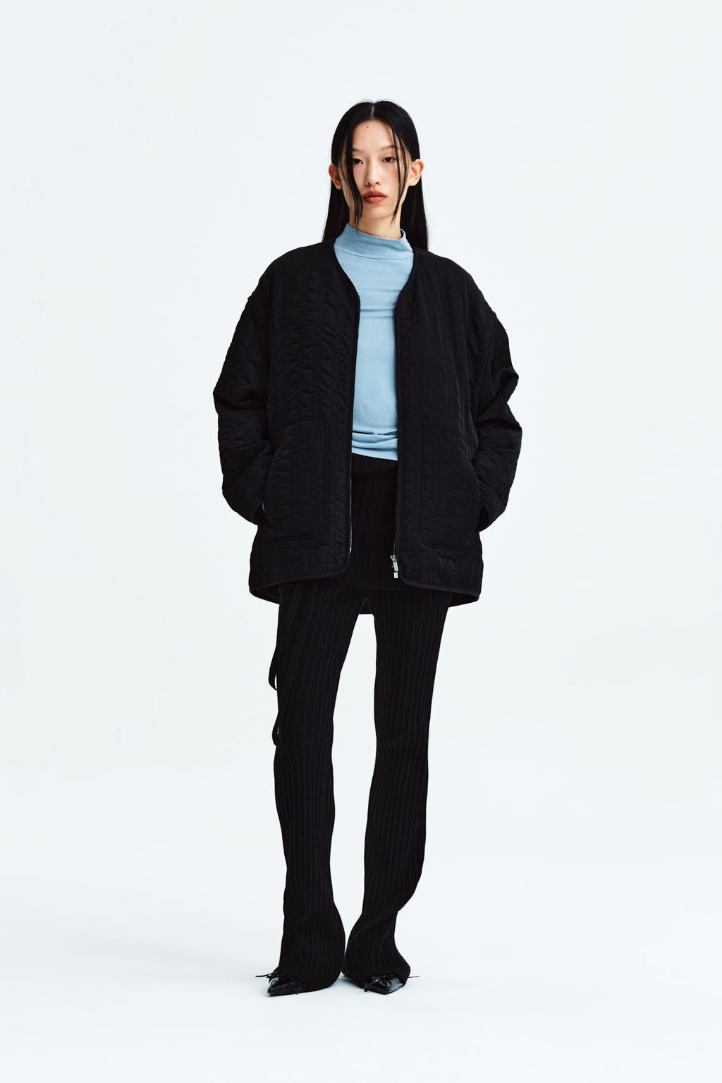 Matin Kim - Warm Up Quilting Jumper (Black) product image 9 | TRAB K-Fashion Australia