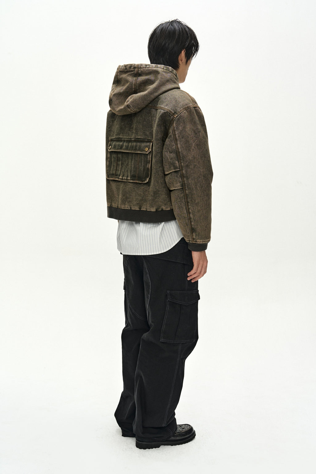 Andersson Bell - Milly Washed Hoodie Jacket (Khaki) product image 4 | TRAB K-Fashion Australia