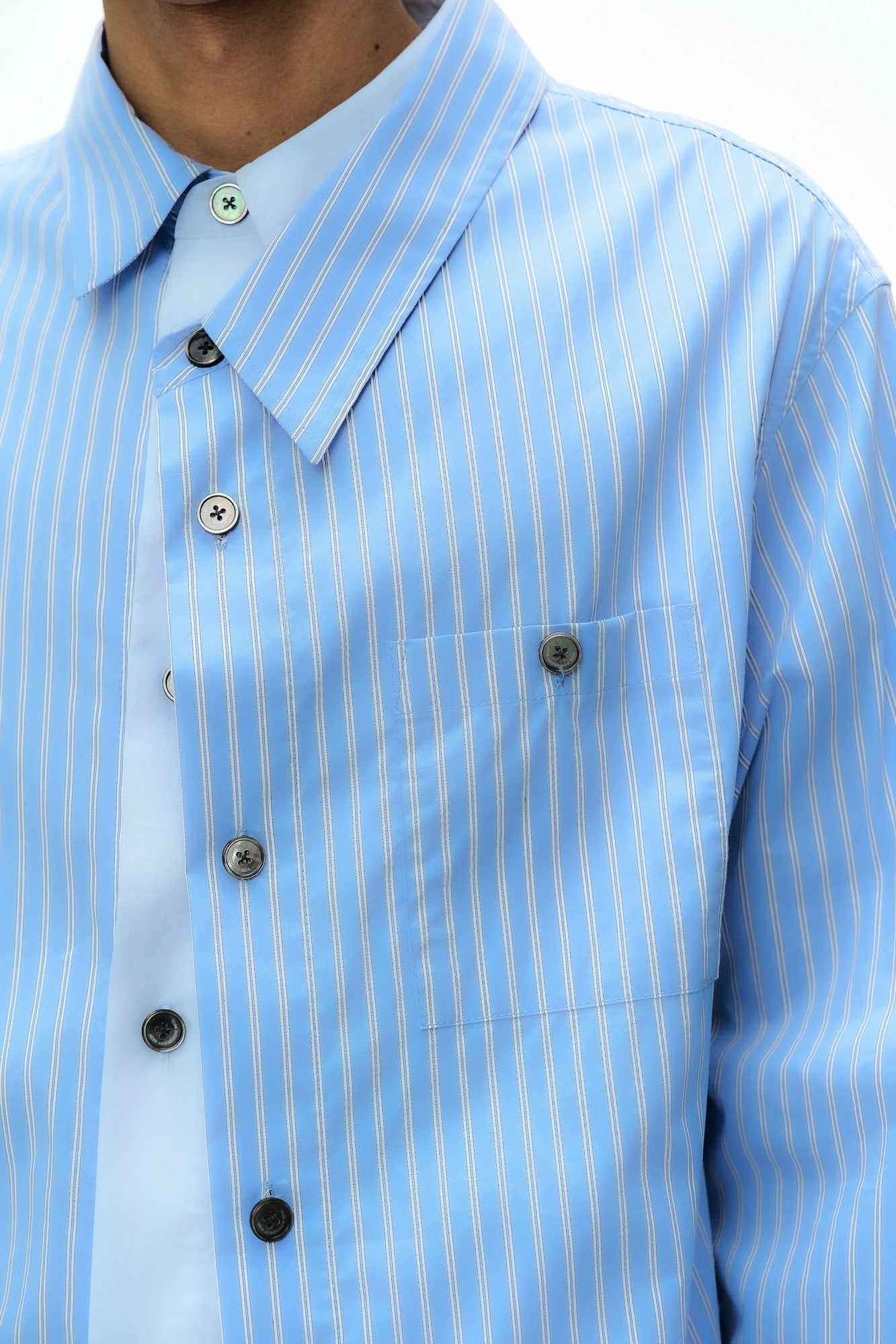 Andersson Bell - Asymmetric Layered Shirt (blue/blue Stripe) (Blue/Blue Stripe) product image 5 | TRAB K-Fashion Australia