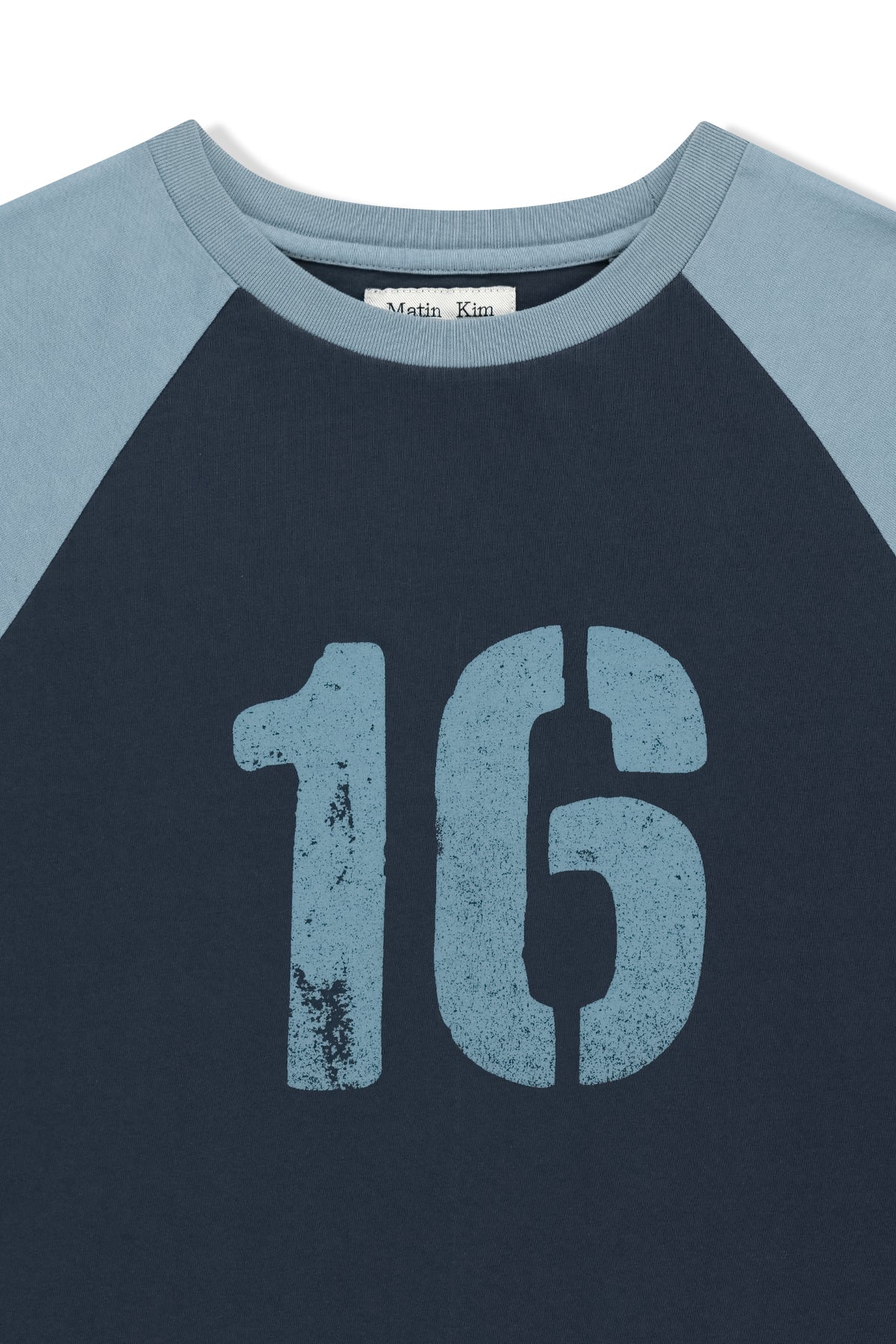 Matin Kim - Raw Edge Raglan Top (Navy) product image 4 | TRAB K-Fashion Australia