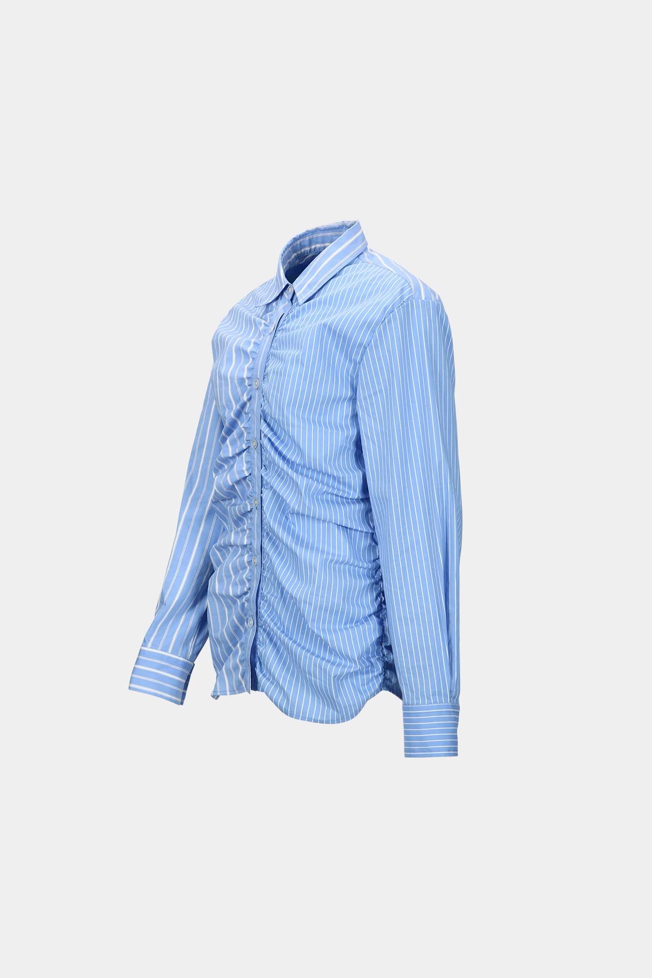 Andersson Bell - Stripe Shirring Shirt (Blue) product image 10 | TRAB K-Fashion Australia