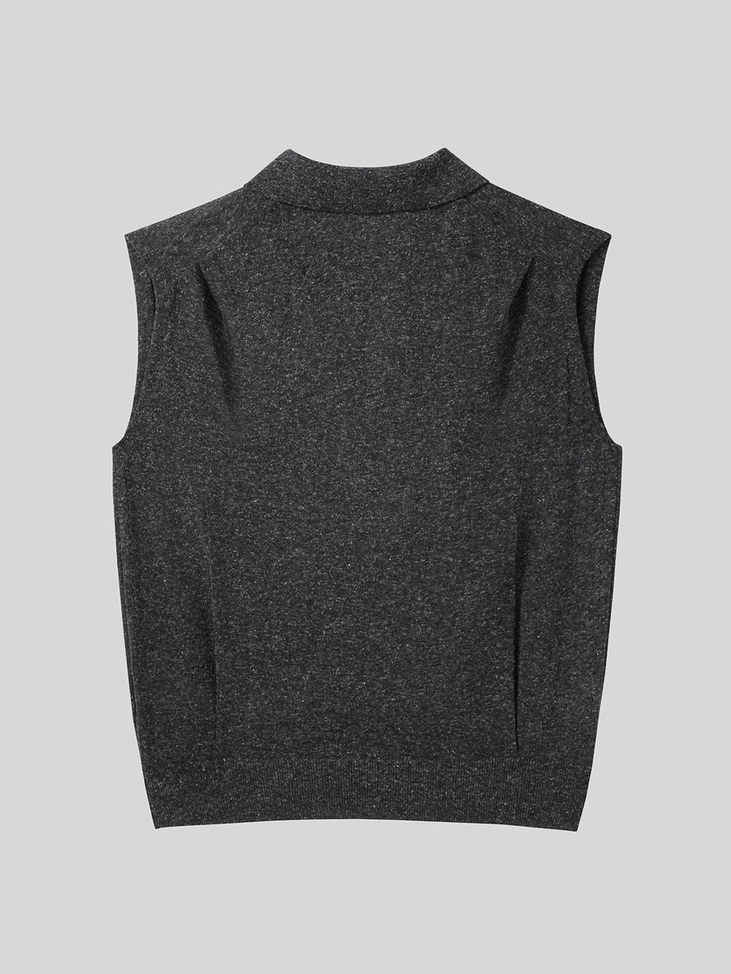 Recto - Linen Blend Polo Knit Vest (Charcoal Grey) product image 6 | TRAB K-Fashion Australia