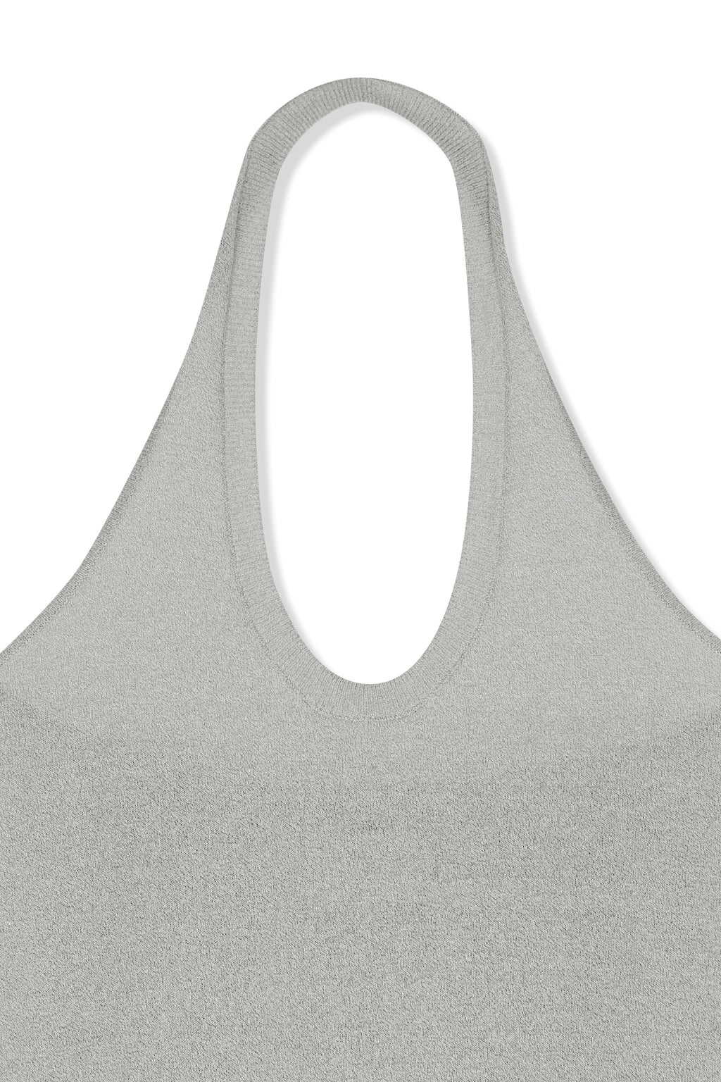Matin Kim - Layered Tie Halter Neck Knit Top (Light Grey) product image 8 | TRAB K-Fashion Australia