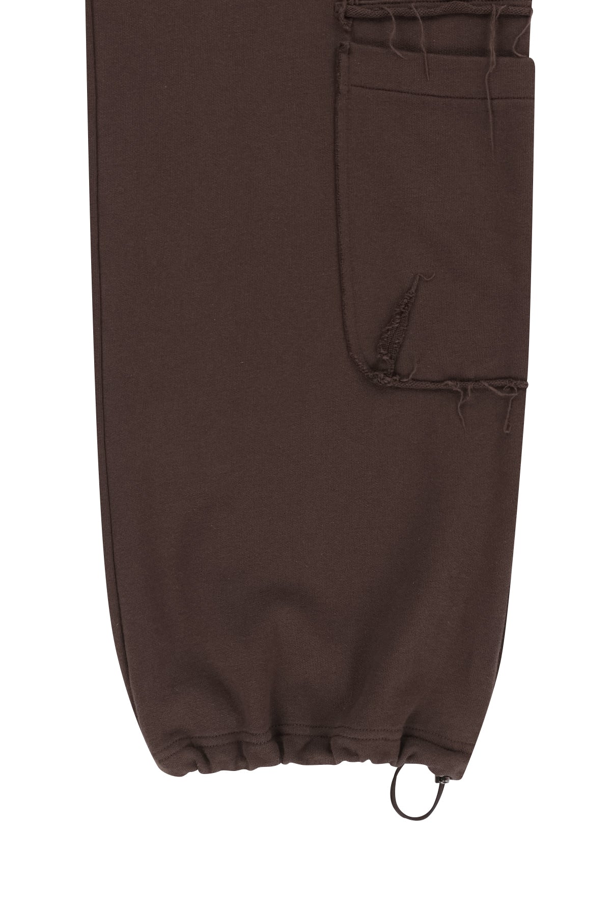 Matin Kim - [Pre-Order – Ships August 24] Mixed Waffle Foldover Waist Jersey Pants (Brown) product image 4 | TRAB K-Fashion Australia