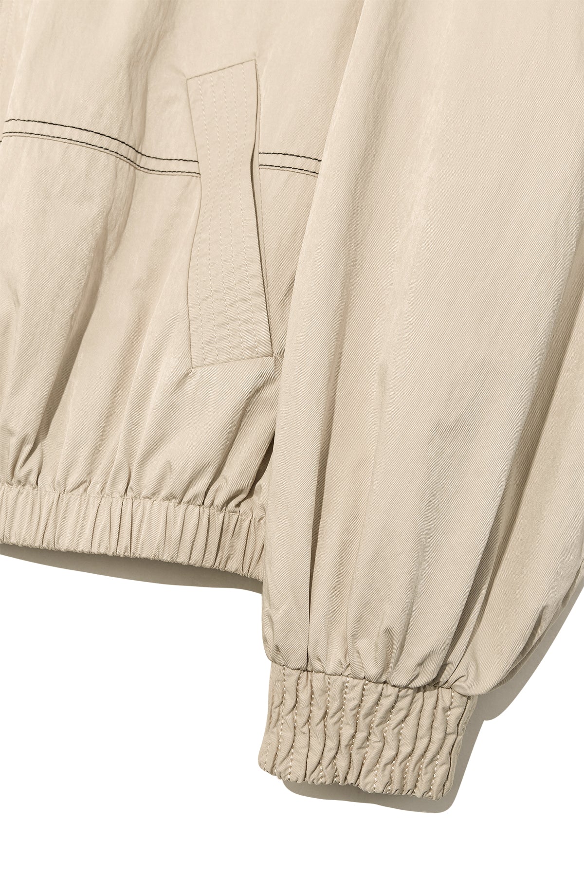 Matin Kim - Washed Volume Bomber Jumper (Beige) product image 4 | TRAB K-Fashion Australia