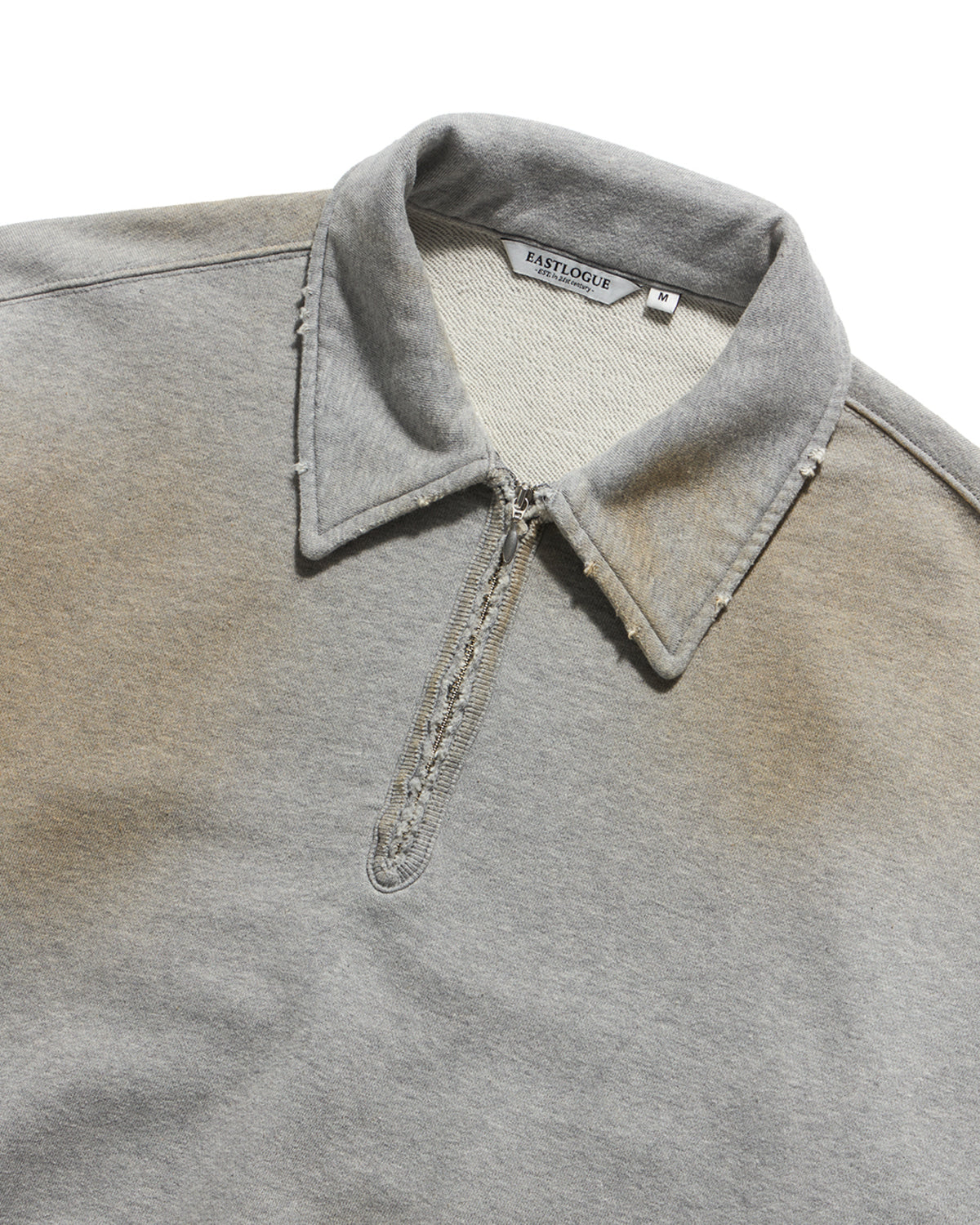 Eastlogue - Cut Out Collar Half Zip Up Sweat (Melange Grey) product image 5 | TRAB K-Fashion Australia