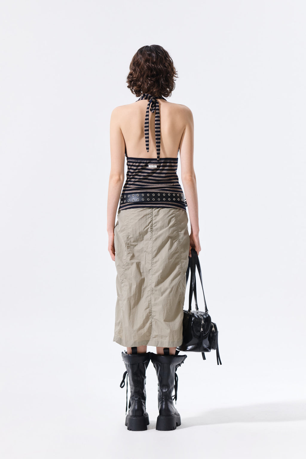Matin Kim - Striped Halter Neck Top (Navy) product image 8 | TRAB K-Fashion Australia