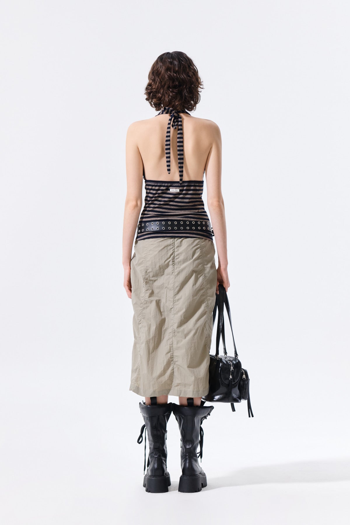 Matin Kim - Striped Halter Neck Top (Navy) product image 8 | TRAB K-Fashion Australia