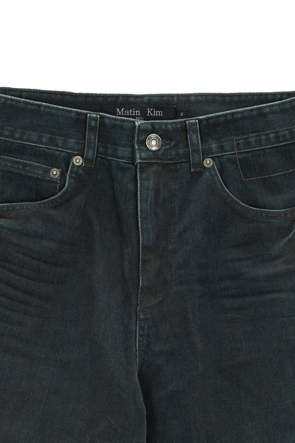Matin Kim - Vintage Velvet Denim Pants (Blue) product image 3 | TRAB K-Fashion Australia