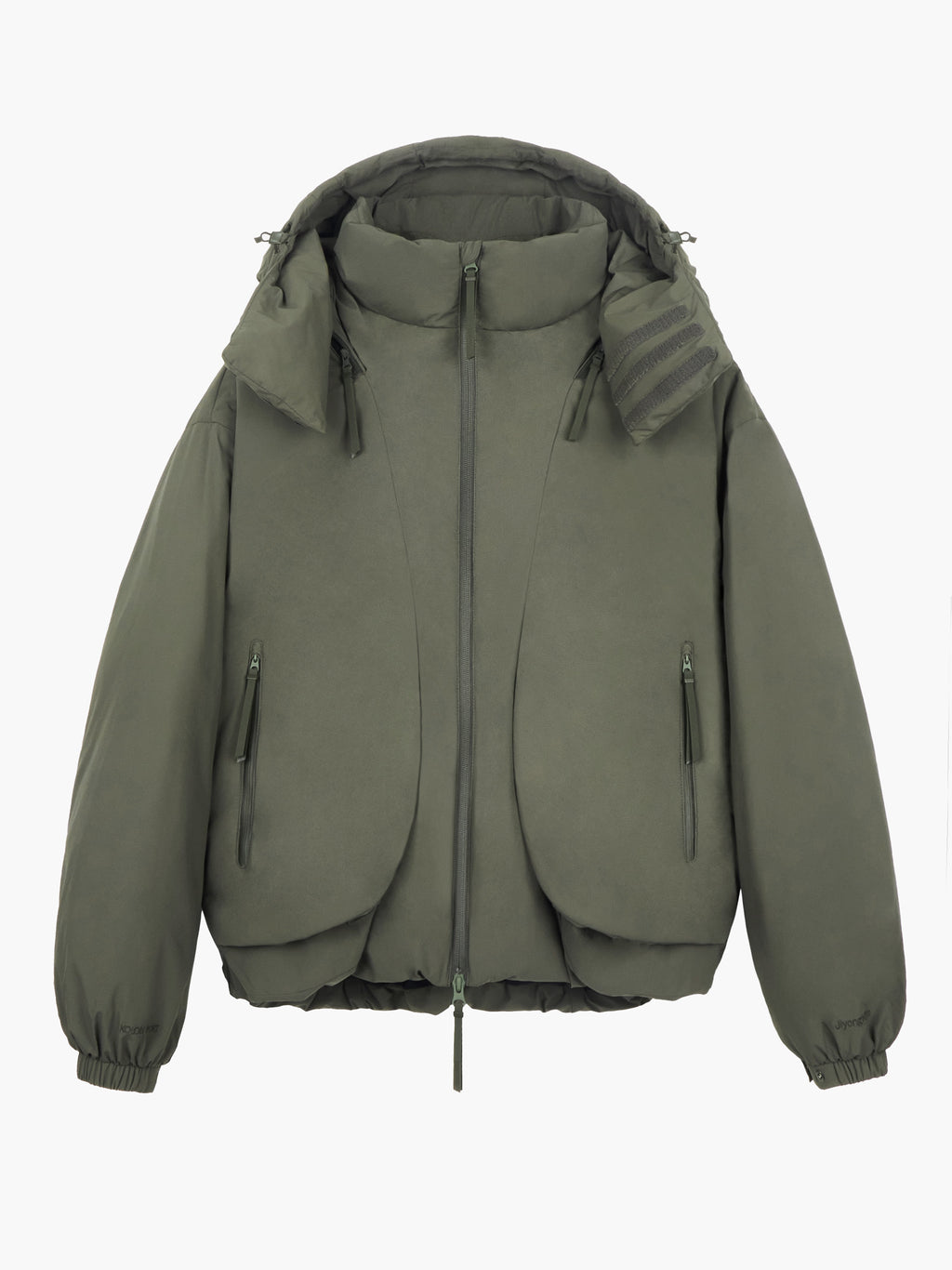 Jiyong Kim - Twisted Down Jacket (Dark Green) product image 14 | TRAB K-Fashion Australia