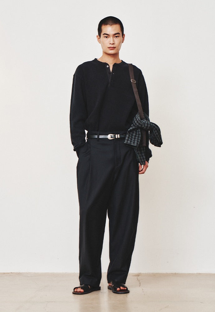 Art if acts - Wool Side Two Tuck Pants (Black) product image 1 | TRAB K-Fashion Australia