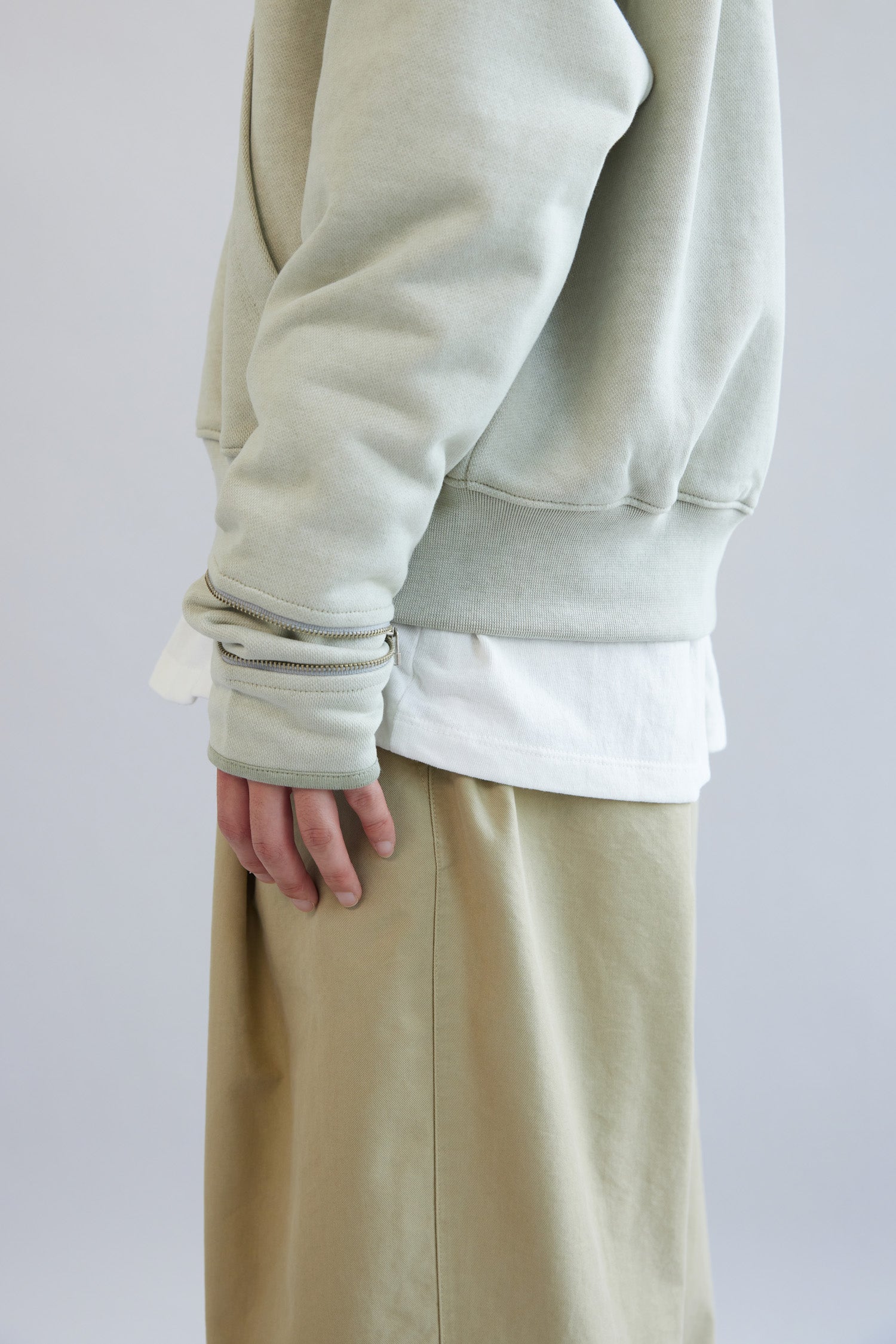 Hatchingroom - Boxer Zip Hoodie Pigment Dyed (Olive) product image 12 | TRAB K-Fashion Australia