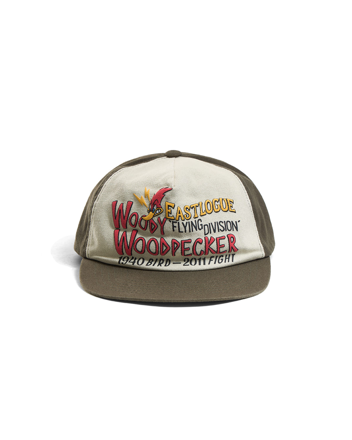 Eastlogue - Woodpecker Printing Trucker Cap (Olive) product image 1 | TRAB K-Fashion Australia