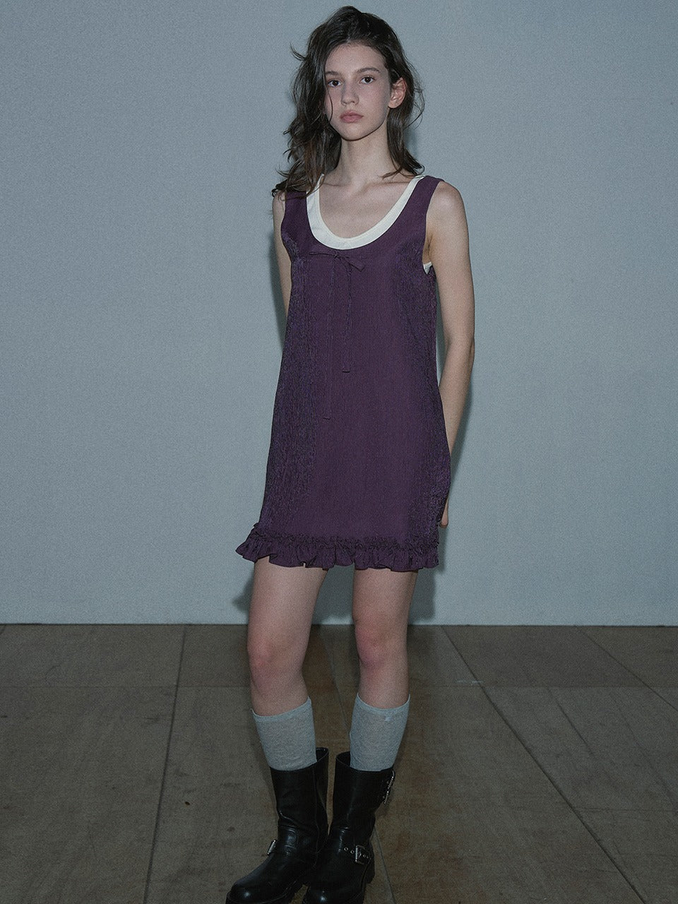 Margarin Fingers - Ribbon Mini One-Piece (Purple) product image 1 | TRAB K-Fashion Australia