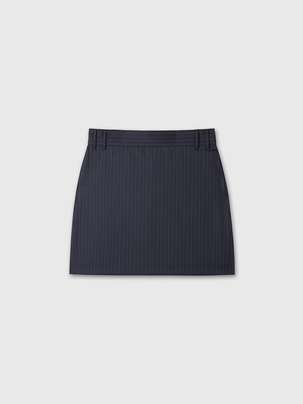 Tonywack - Wool Pin Striped Mini Skirt (Navy Pinstripe) product image 7 | TRAB K-Fashion Australia