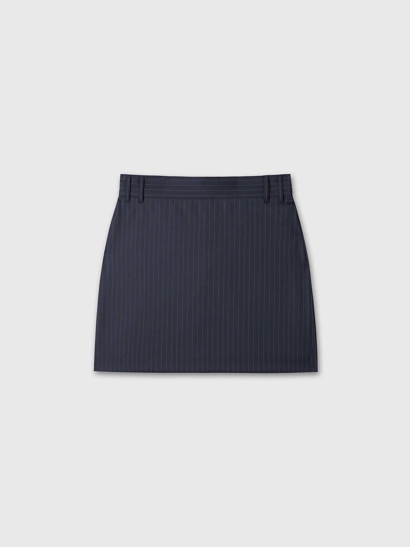 Tonywack - Wool Pin Striped Mini Skirt (Navy Pinstripe) product image 7 | TRAB K-Fashion Australia
