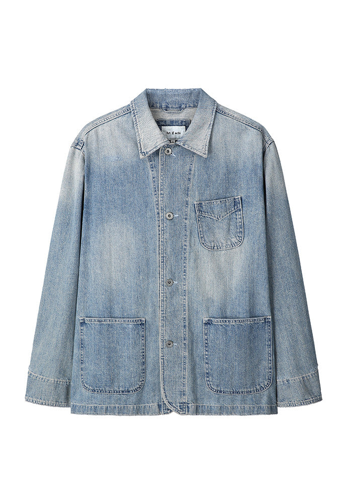 Art if acts - Denim Western Coverall Jacket (Light Indigo) product image 4 | TRAB K-Fashion Australia
