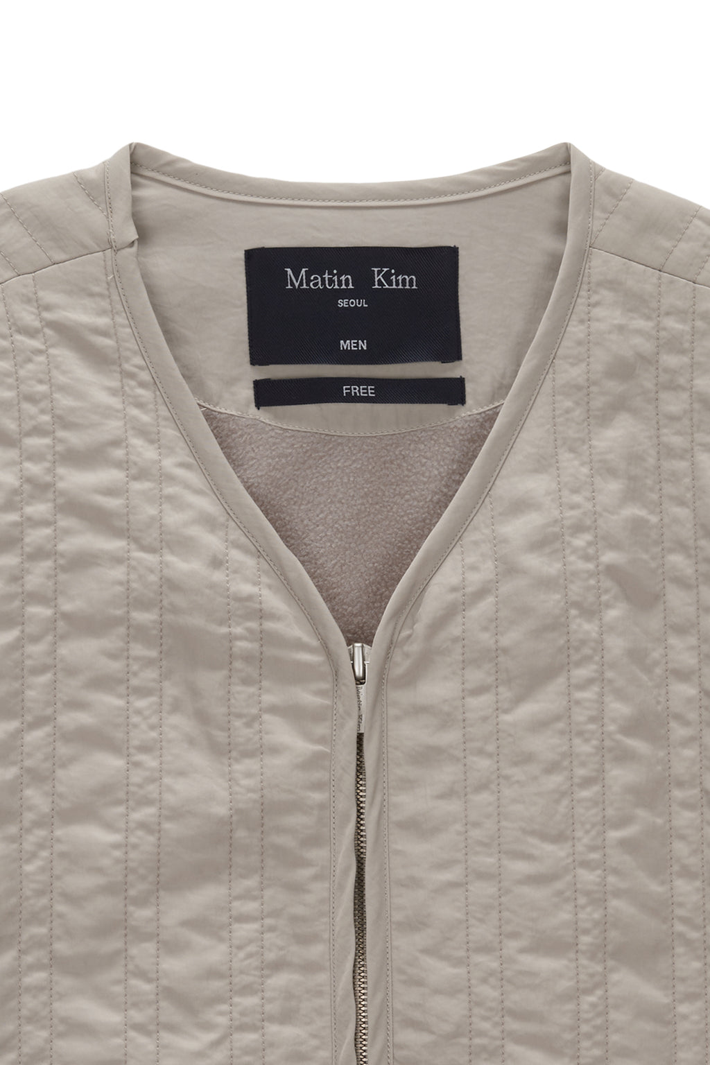 Matin Kim - Warm Up Quilting Jumper (Light Beige) product image 3 | TRAB K-Fashion Australia