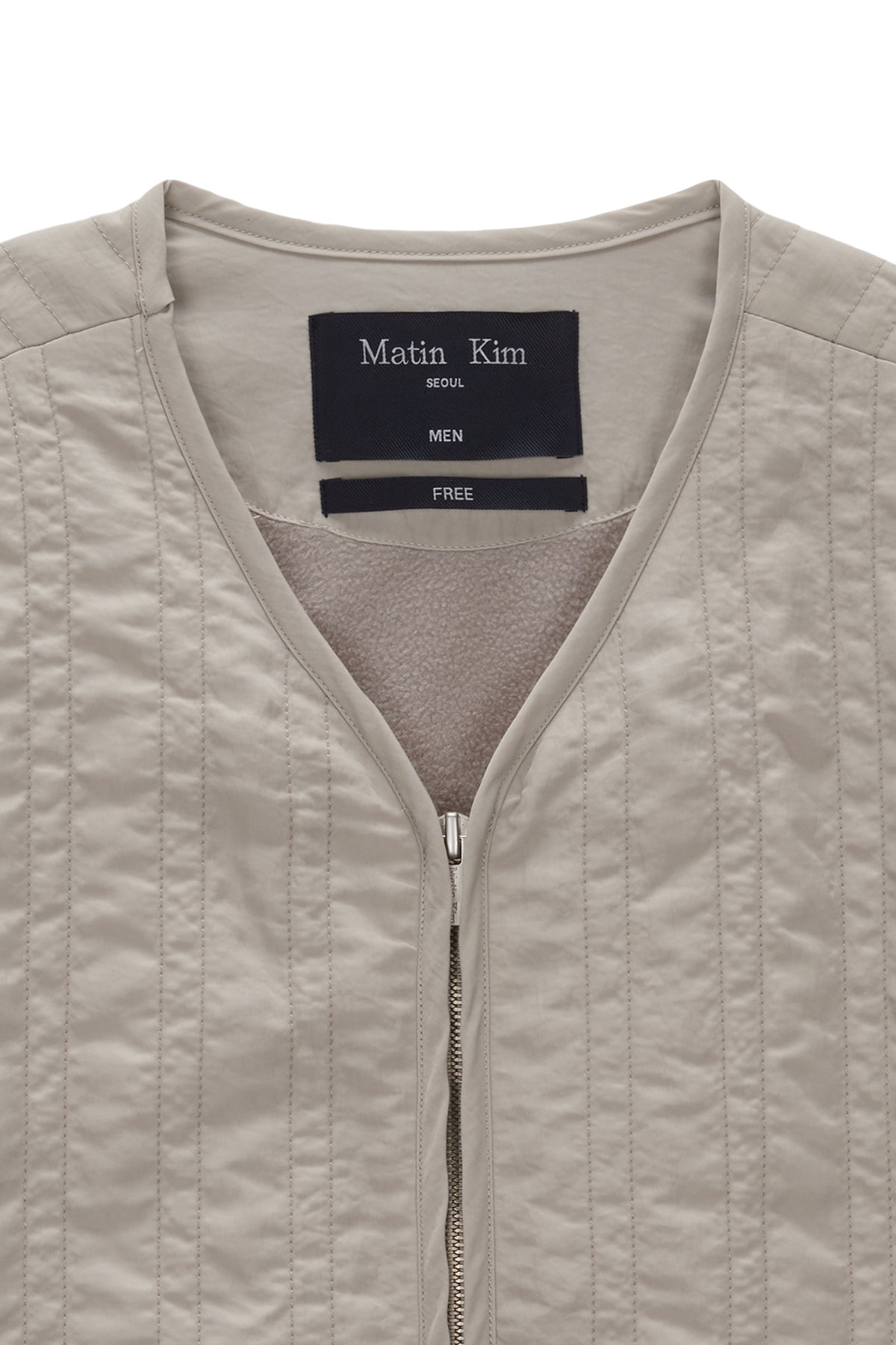 Matin Kim - Warm Up Quilting Jumper (Light Beige) product image 3 | TRAB K-Fashion Australia