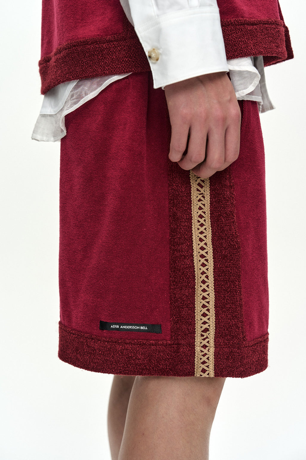 Andersson Bell - Lagos Terry Shorts (Wine) product image 5 | TRAB K-Fashion Australia
