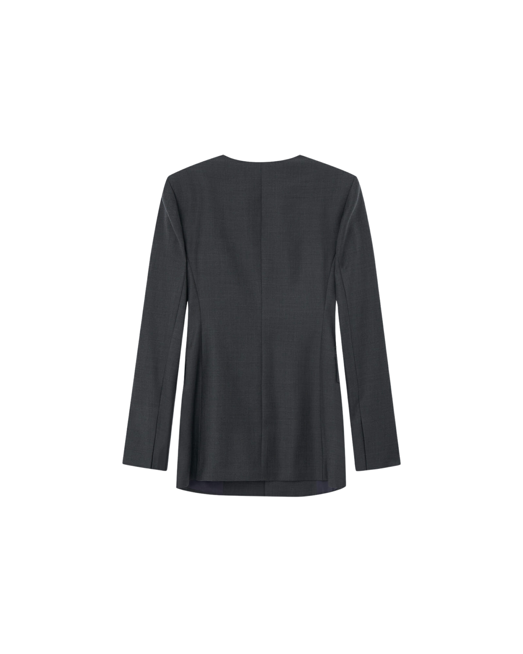 Kimhe Kim - Collarless Wool-Blended Jacket (Grey) product image 7 | TRAB K-Fashion Australia