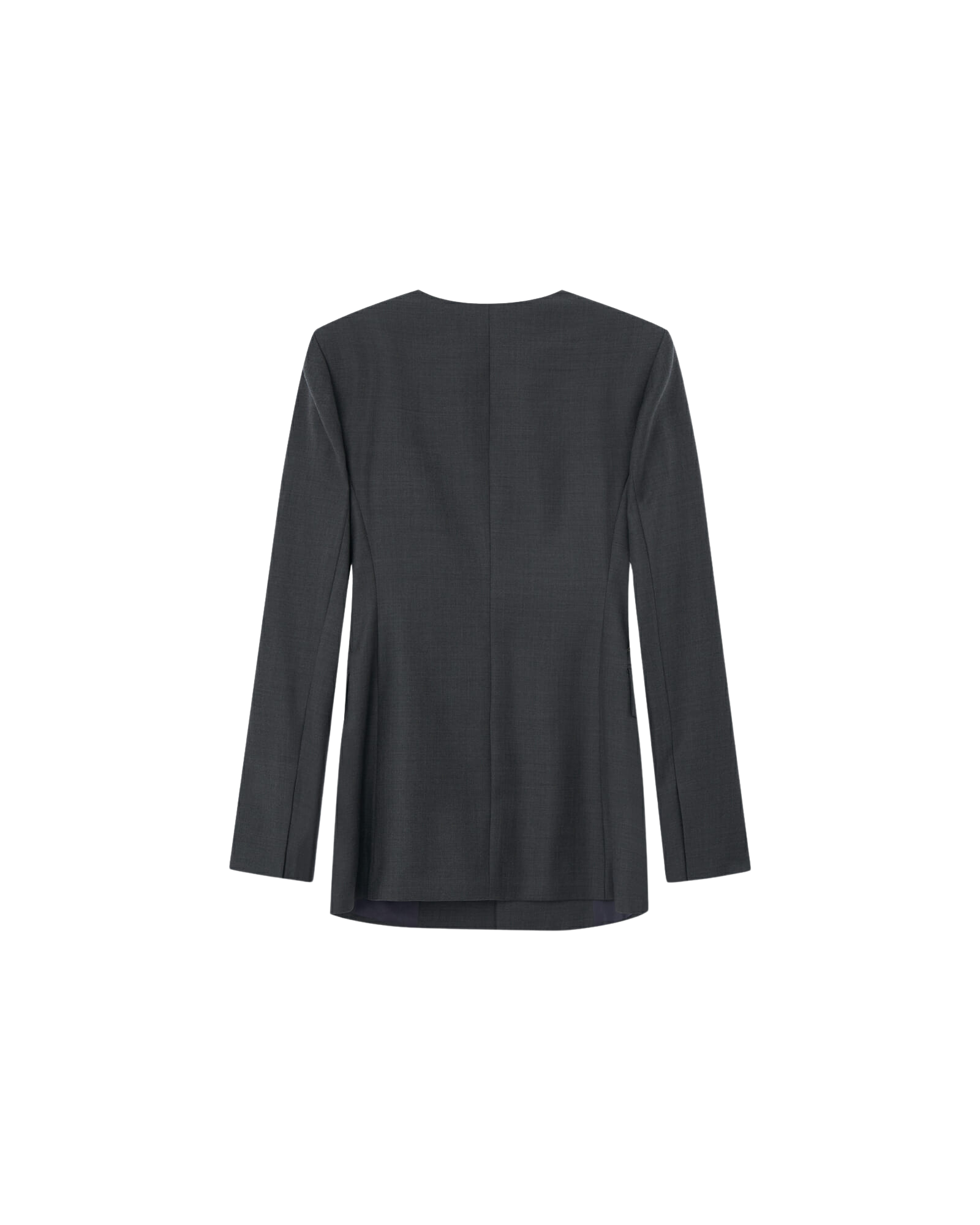 Kimhe Kim - Collarless Wool-Blended Jacket (Grey) product image 7 | TRAB K-Fashion Australia