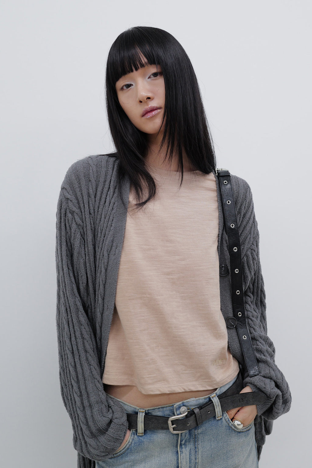 Deinet - Deinet Cable Cardigan (Charcoal) product image 11 | TRAB K-Fashion Australia