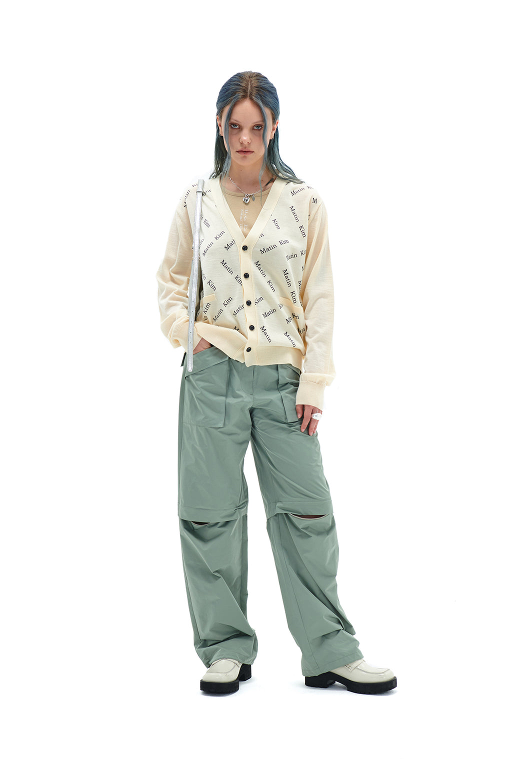 Matin Kim - Matin Zigzag Print Cardigan (Ivory) product image 8 | TRAB K-Fashion Australia