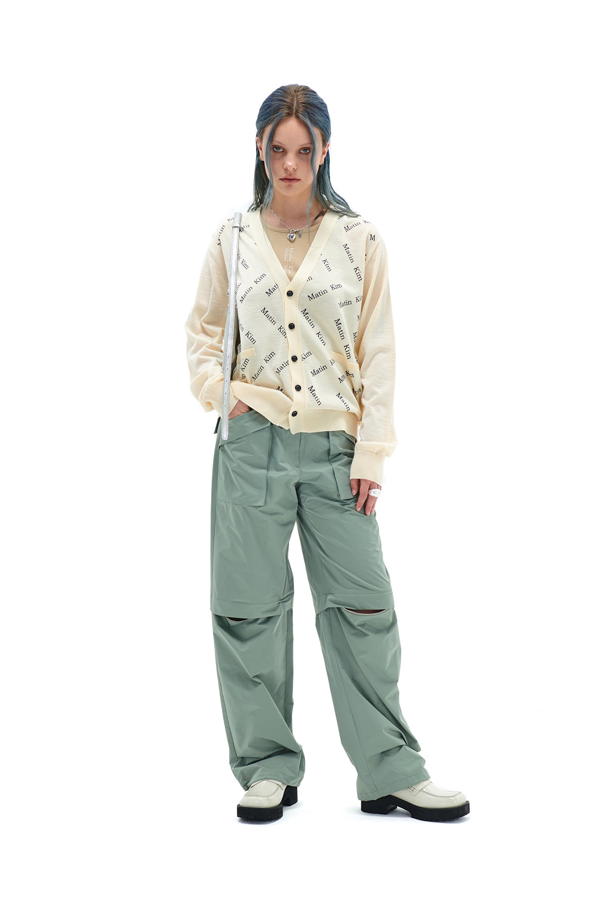 Matin Kim - Matin Zigzag Print Cardigan (Ivory) product image 8 | TRAB K-Fashion Australia