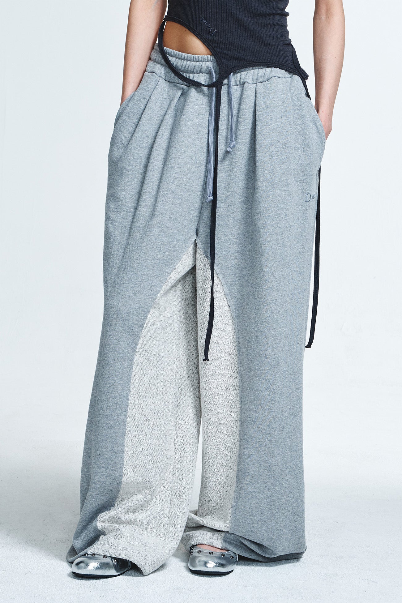Deinet - Reverse Cut Sweatpants (Melange Grey) product image 7 | TRAB K-Fashion Australia