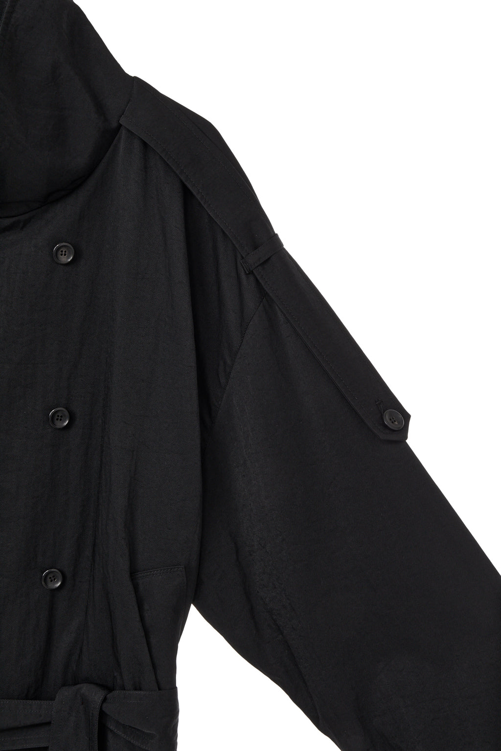 Deinet - Buckle Trench Jacket (Black) product image 4 | TRAB K-Fashion Australia