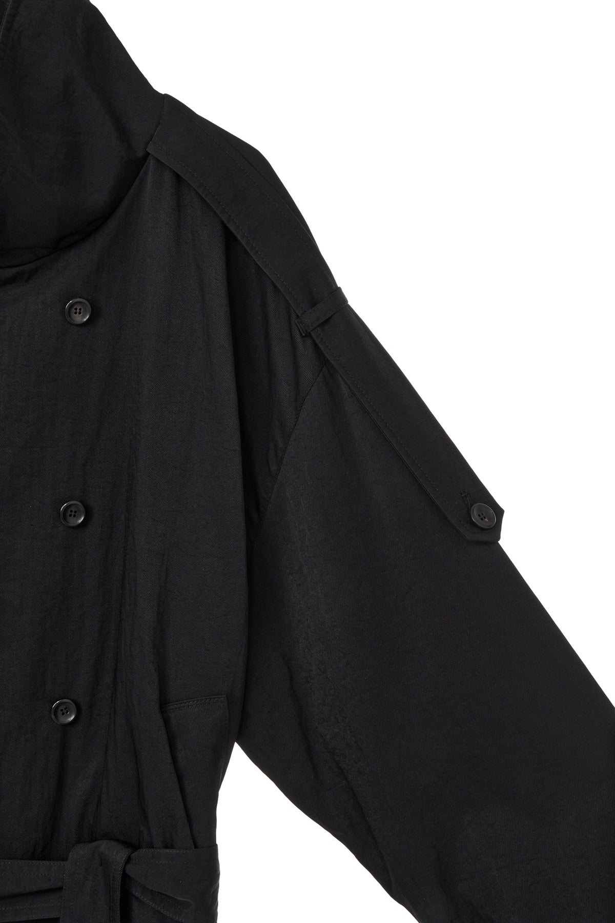 Deinet - Buckle Trench Jacket (Black) product image 4 | TRAB K-Fashion Australia