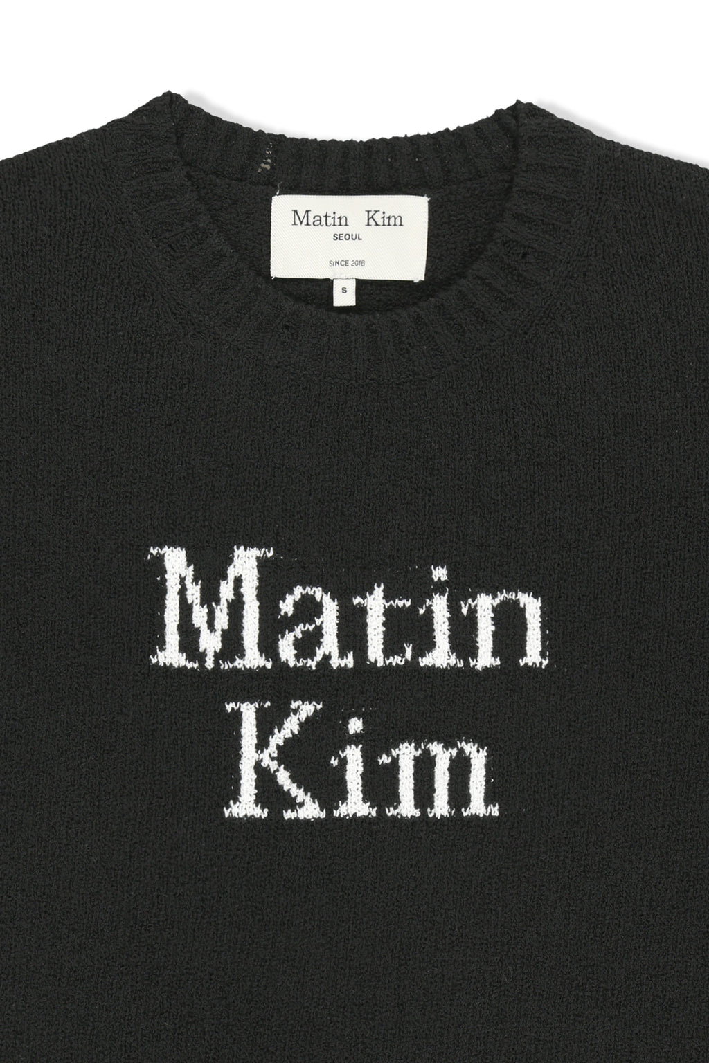 Matin Kim - Half Sleeve Logo Pullover (Black) product image 3 | TRAB K-Fashion Australia