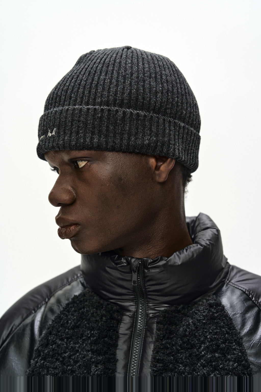 Andersson Bell - Unisex Logo Wool Beanie (Charcoal) product image 4 | TRAB K-Fashion Australia