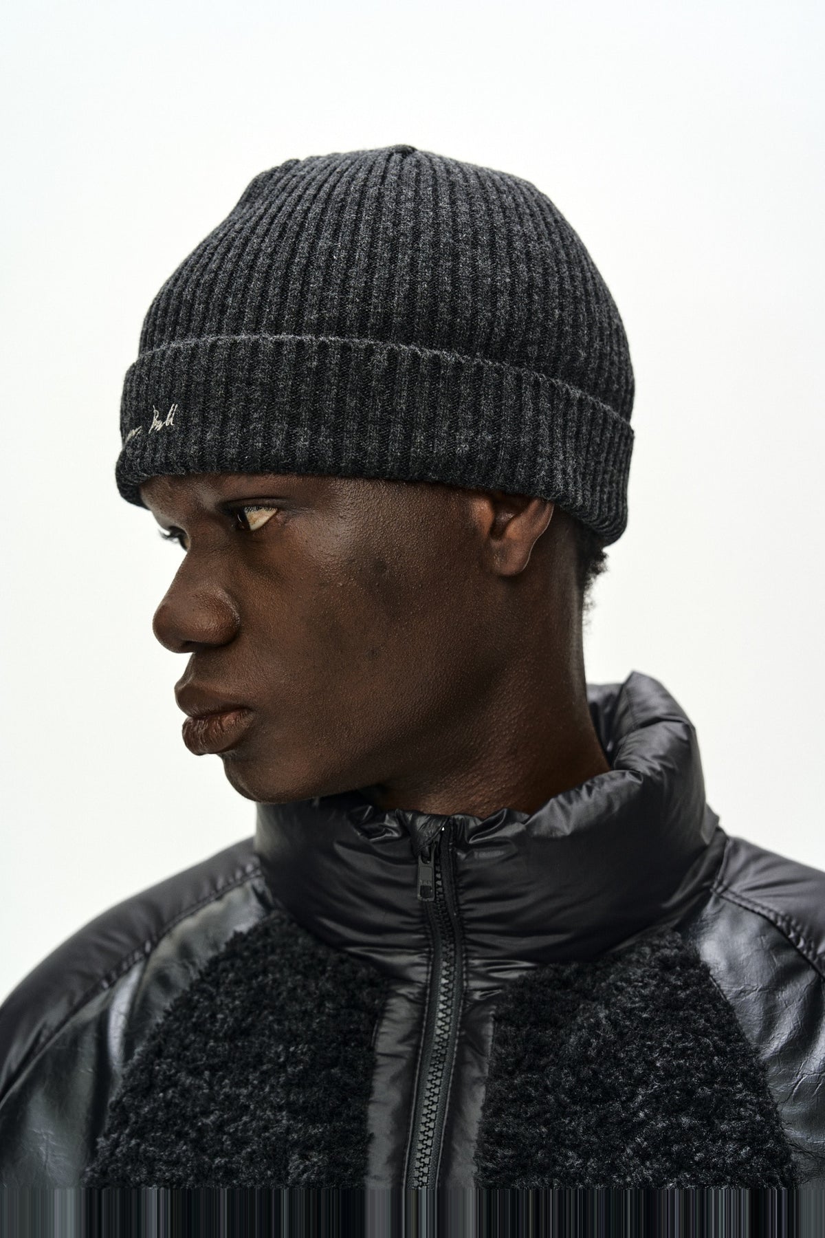 Andersson Bell - Unisex Logo Wool Beanie (Charcoal) product image 4 | TRAB K-Fashion Australia