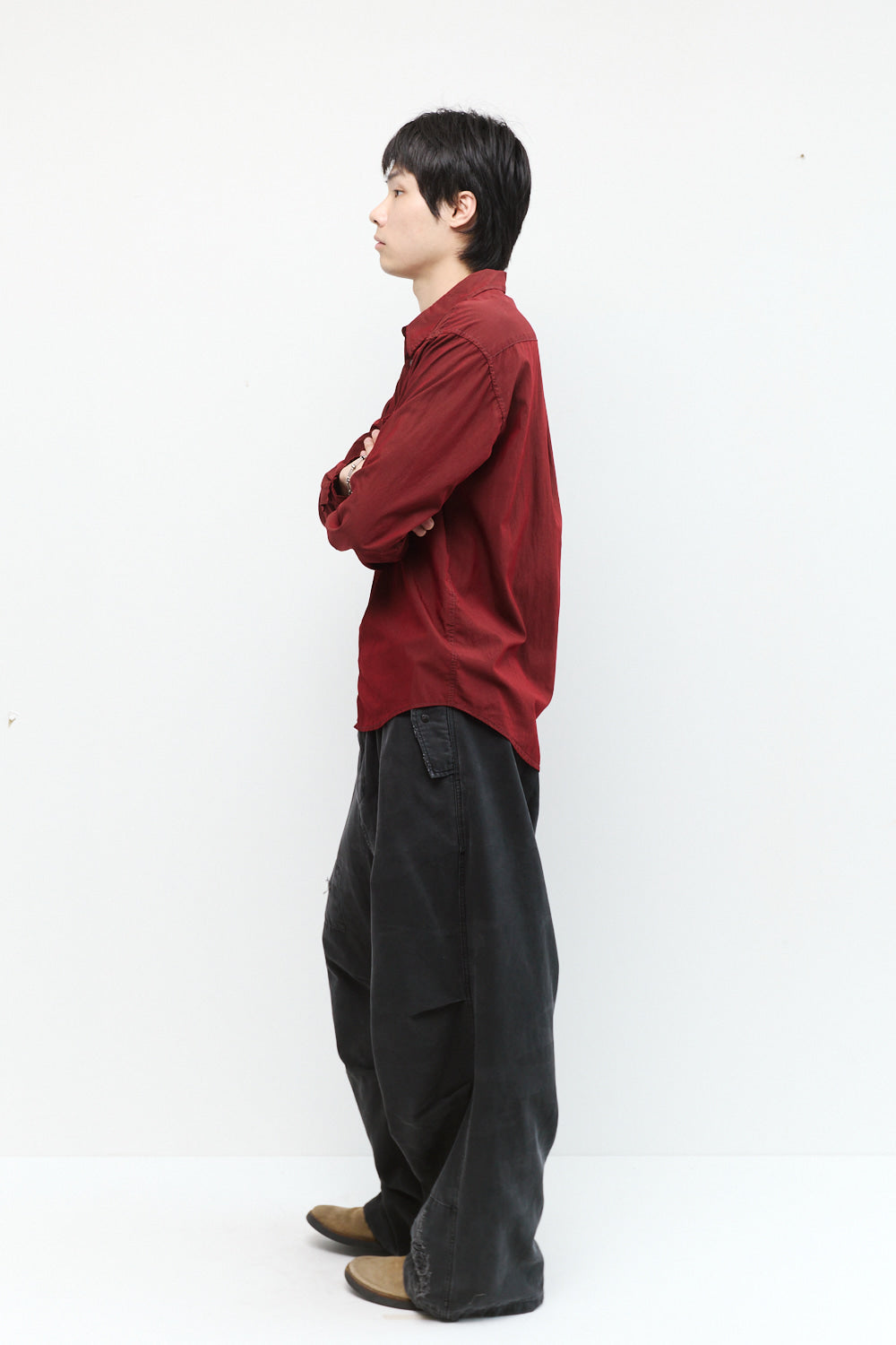 Hatchingroom - Rana Shirt Over Dyed Dark (Red) product image 5 | TRAB K-Fashion Australia