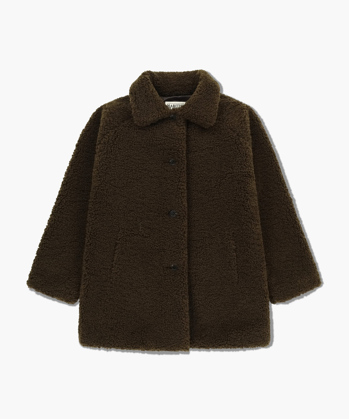Marithe & Francois Girbaud - Mid Shearling Fur Coat (Dark Brown) product image 6 | TRAB K-Fashion Australia