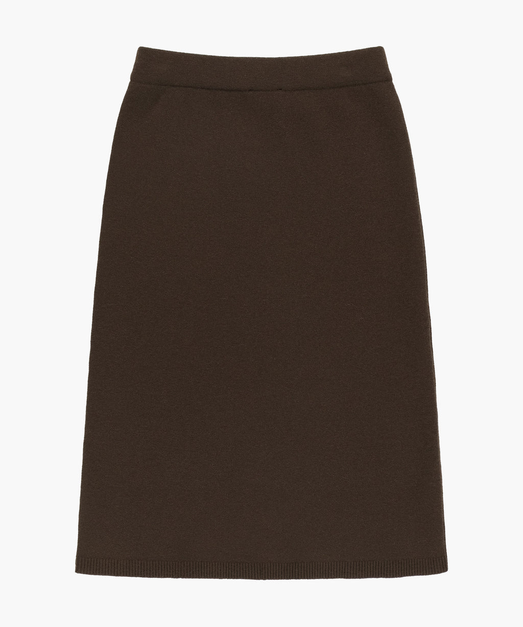Marithe & Francois Girbaud - Ribbon Classic Logo Knit Skirt (Brown) product image 6 | TRAB K-Fashion Australia