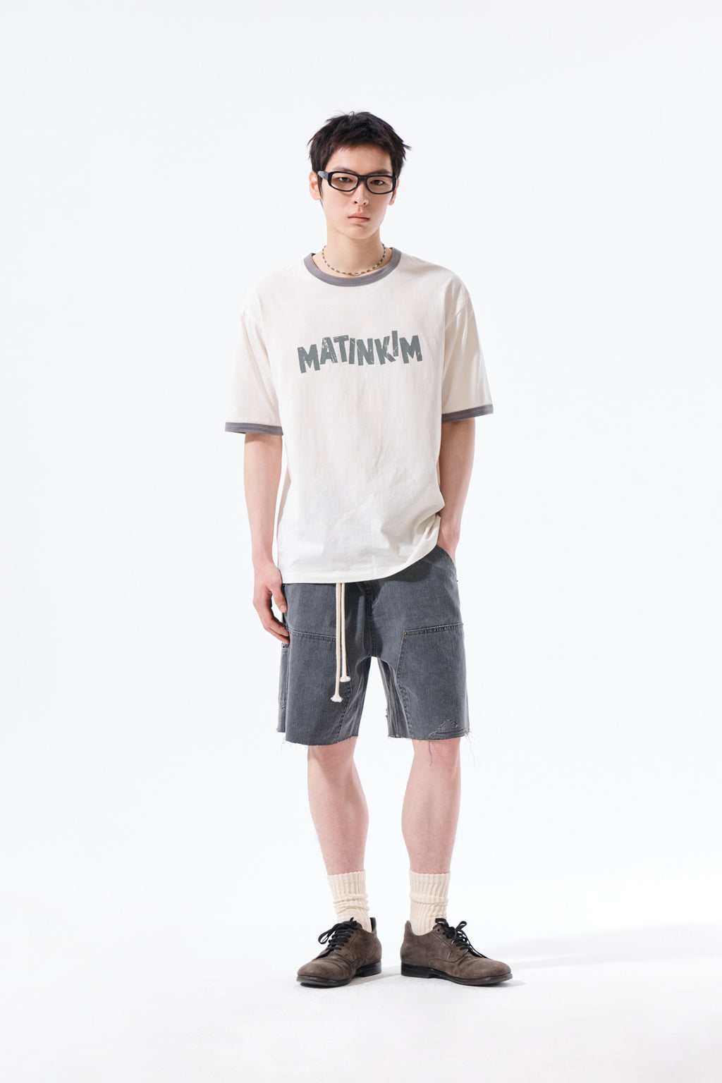 Matin Kim - Matin Logo Ringer Top (Cream) product image 10 | TRAB K-Fashion Australia