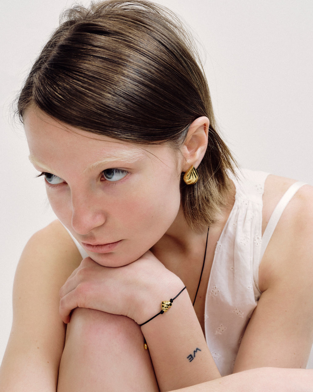 Numbering - Wavy Teardrop Stud Earrings #5135 product image 2 | TRAB K-Fashion Australia
