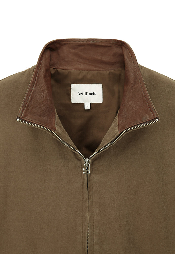Art if acts - Washed Leather Collar Jacket (Tobacco) product image 11 | TRAB K-Fashion Australia