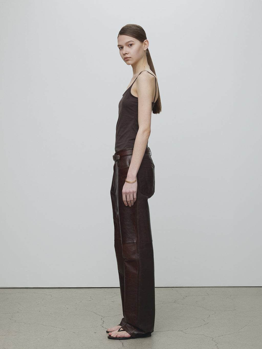 Tonywack - Cotton Lyocell Tank Top (Brown) product image 3 | TRAB K-Fashion Australia