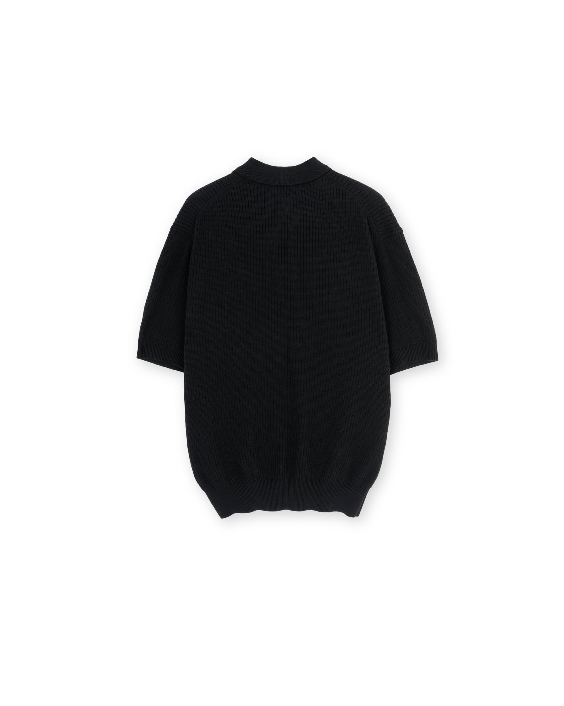 Brownyard - Knit Polo Shirt (Black) product image 4 | TRAB K-Fashion Australia