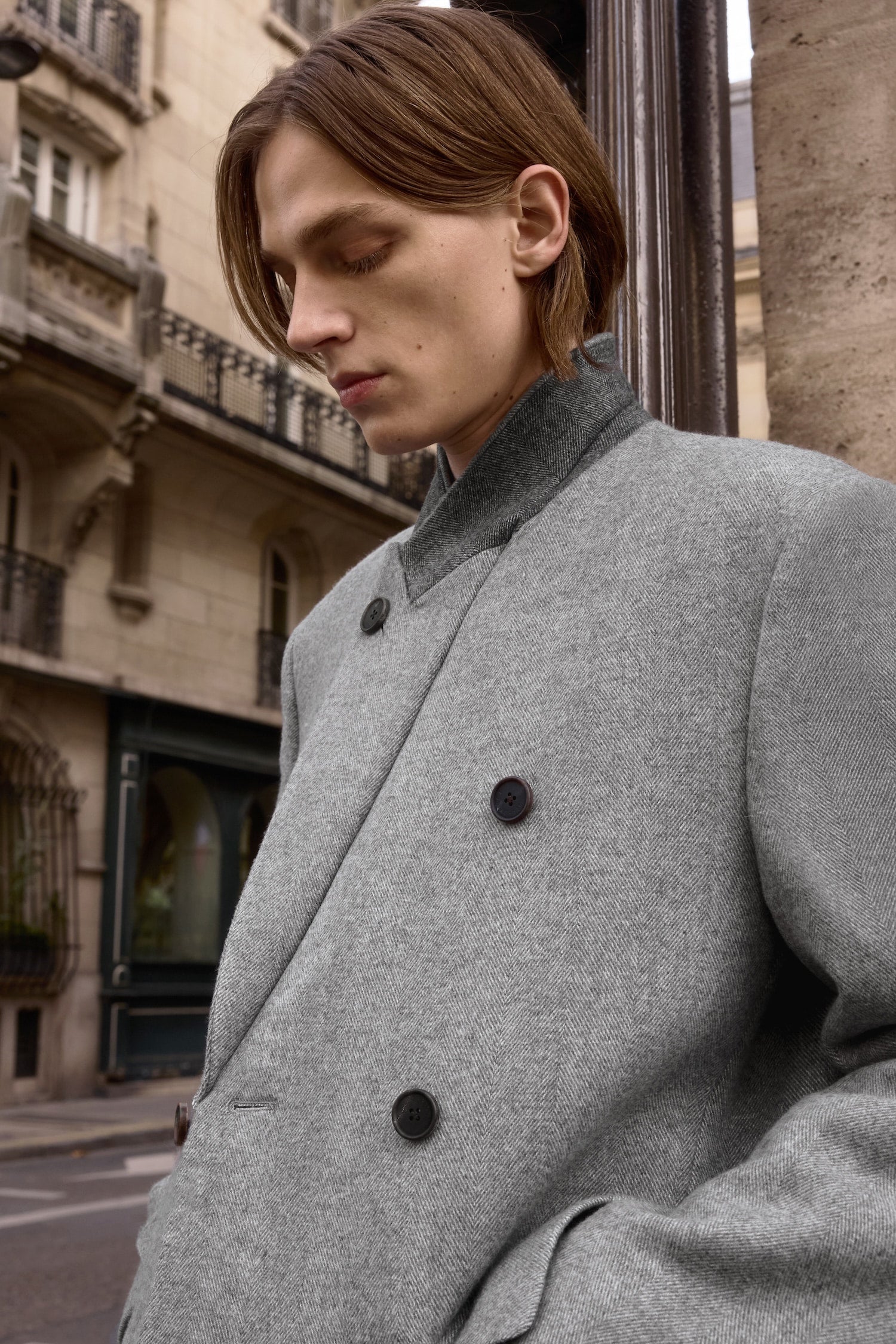 STU - Inverted Double Coat In Light (Grey) product image 17 | TRAB K-Fashion Australia