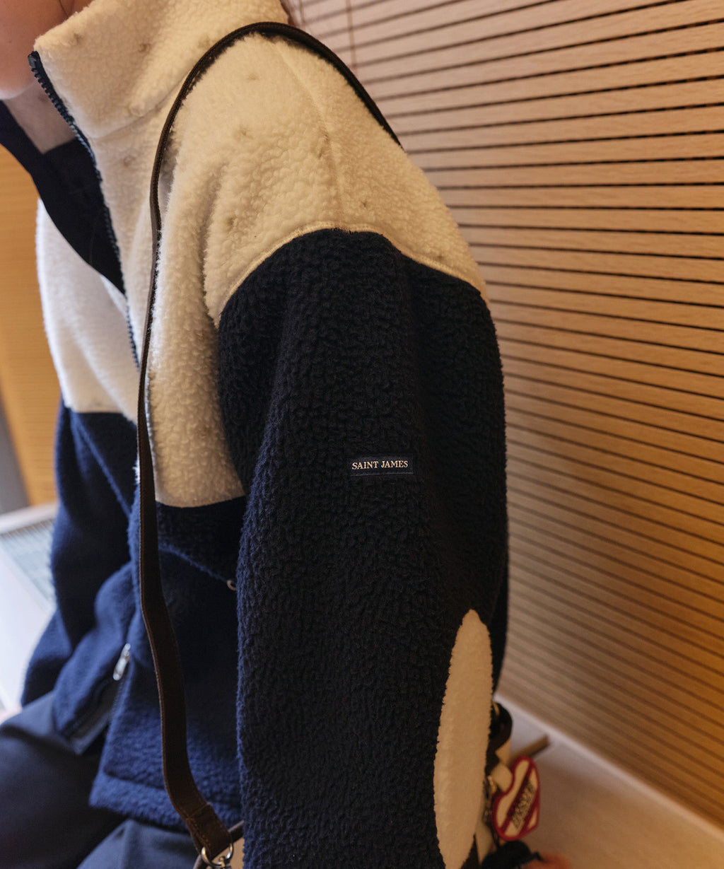Marithe & Francois Girbaud - Marithe X Saint James Pattern Fleece Jacket (Ivory) product image 3 | TRAB K-Fashion Australia