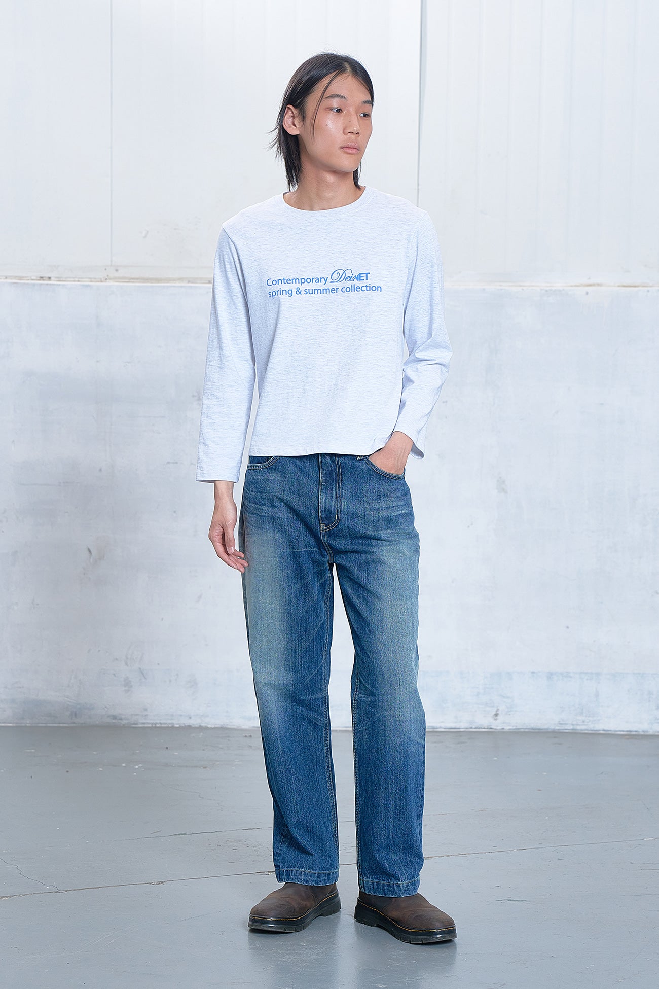 Deinet - Contemporary Long Sleeve (Light Grey) product image 4 | TRAB K-Fashion Australia