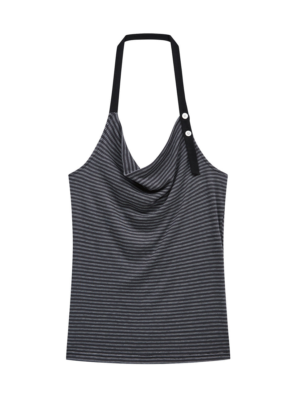 Margarin Fingers - Stripe Halter Top (Charcoal) product image 2 | TRAB K-Fashion Australia