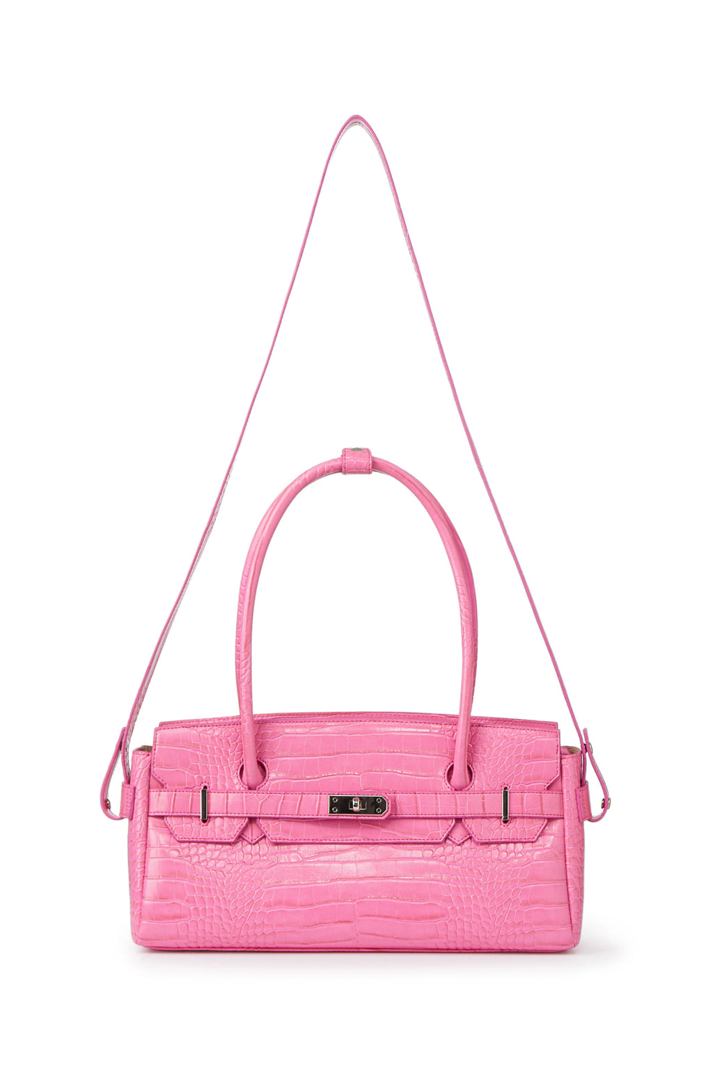 Deinet - Crocodile Pattern Two-Way Bag (Pink) product image 4 | TRAB K-Fashion Australia
